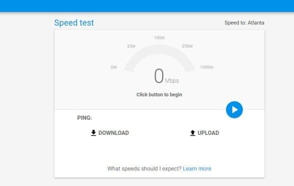اختبار السرعة من جوجل speed google fiber